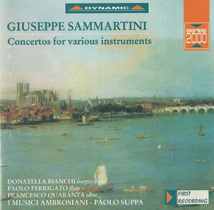 Copertina del CD Giuseppe Sammartini