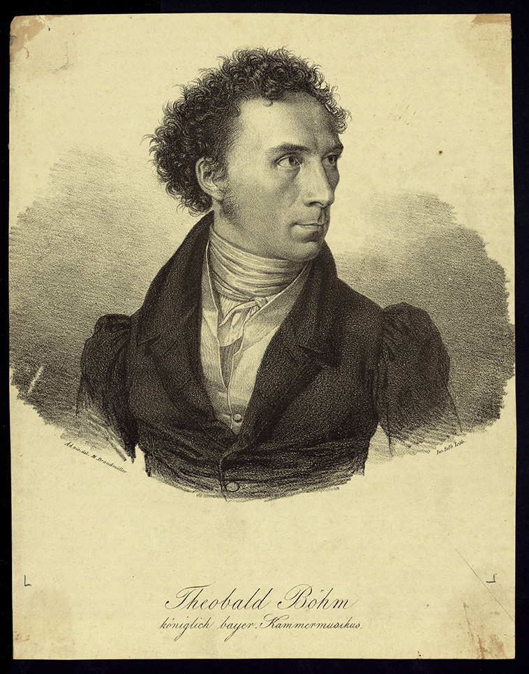 Litografia: ritratto di Theobald Boehm